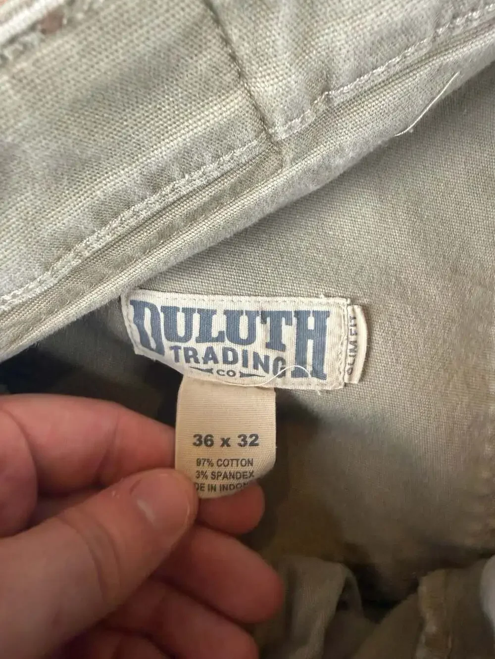 Duluth Trading Co. Flex Fire Hose Regular Fit Work Pants Khaki 36x32
